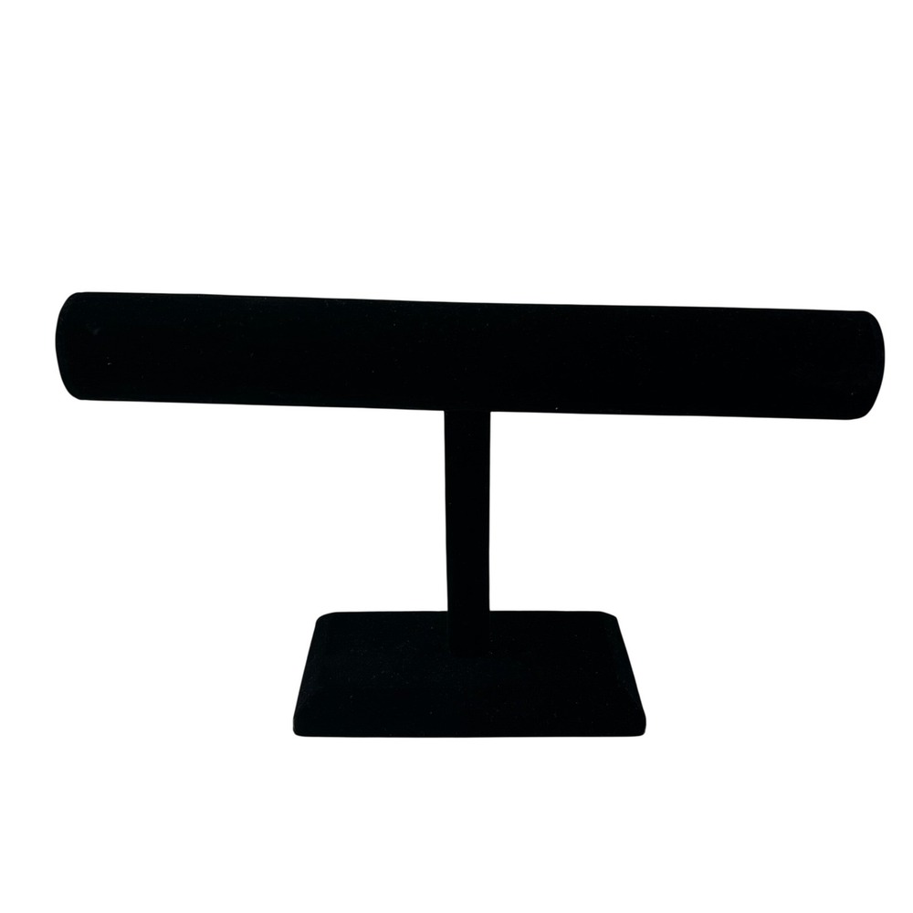 Black‎ Velvet T Bar Bracelet Display Stand Jewelry Holder Organizer 12x7x2"